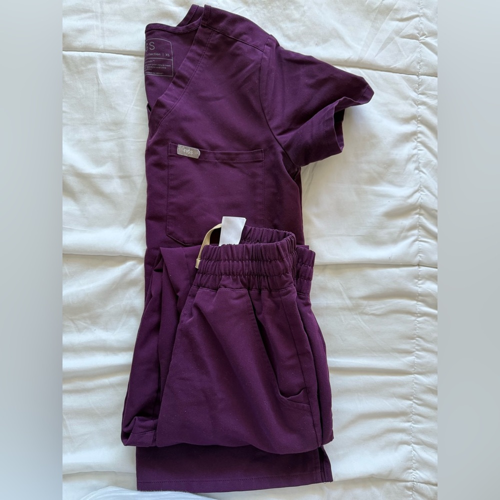 Figs Eggplant Scrub Set